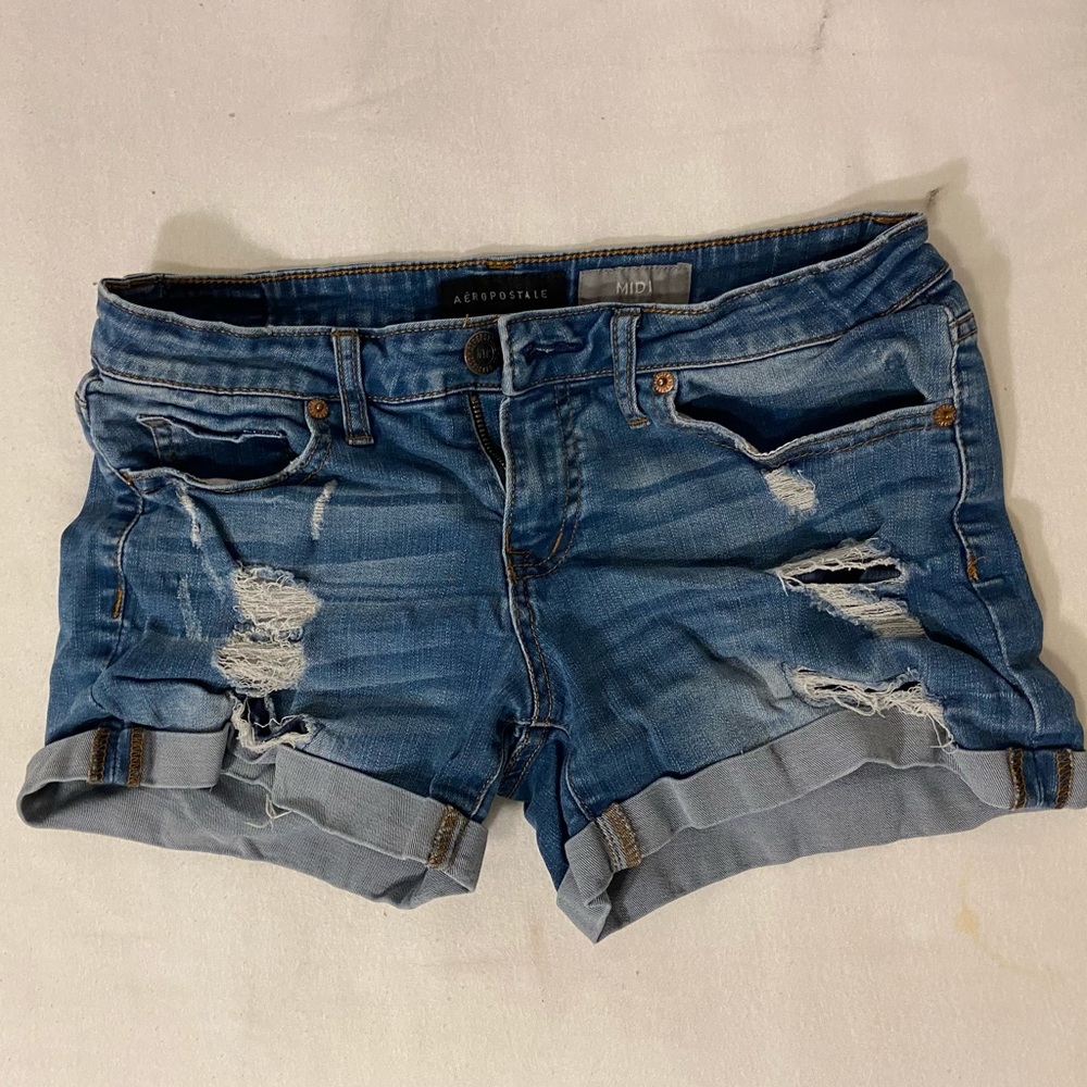Distressed Jean shorts